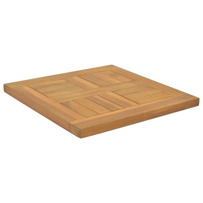 Dessus de table carré 40x40x2,5 cm Bois de teck massif – Image 2