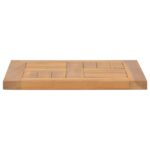 Dessus de table carré 40x40x2,5 cm Bois de teck massif – Image 3