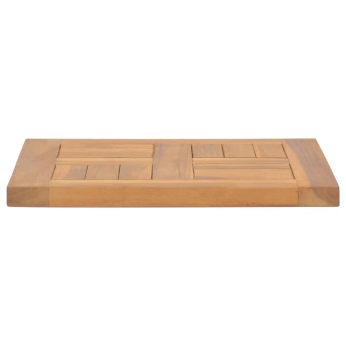 Dessus de table carré 40x40x2,5 cm Bois de teck massif – Image 3