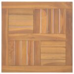 Dessus de table carré 50x50x2,5 cm Bois de teck massif