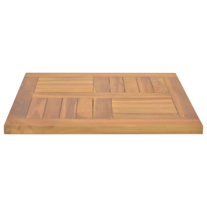 Dessus de table carré 50x50x2,5 cm Bois de teck massif – Image 3