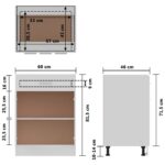 Ensemble de meubles de cuisine 4 pcs Blanc Bois d'ingénierie – Image 9
