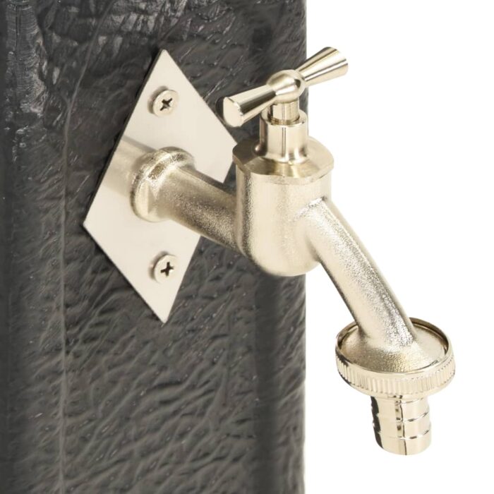 Réservoir de jardin avec robinet Anthracite Aspect de pierre – Image 3