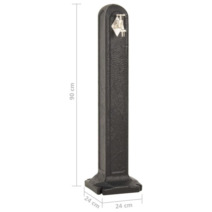 Réservoir de jardin avec robinet Anthracite Aspect de pierre – Image 5