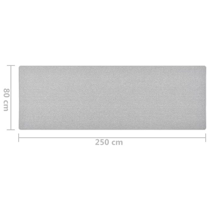 Tapis de couloir Gris clair 80x250 cm – Image 6