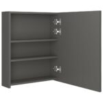 Armoire de salle de bain à miroir LED anthracite 50x14x60 cm – Image 3