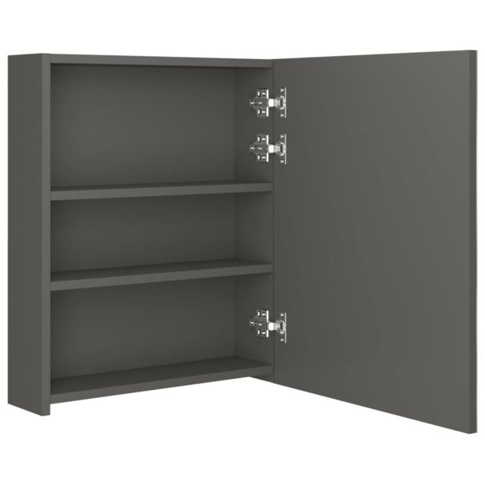 Armoire de salle de bain à miroir LED anthracite 50x14x60 cm – Image 3