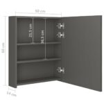 Armoire de salle de bain à miroir LED anthracite 50x14x60 cm – Image 6