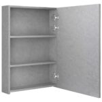 Armoire de salle de bain à miroir LED gris béton 50x13x70 cm – Image 3