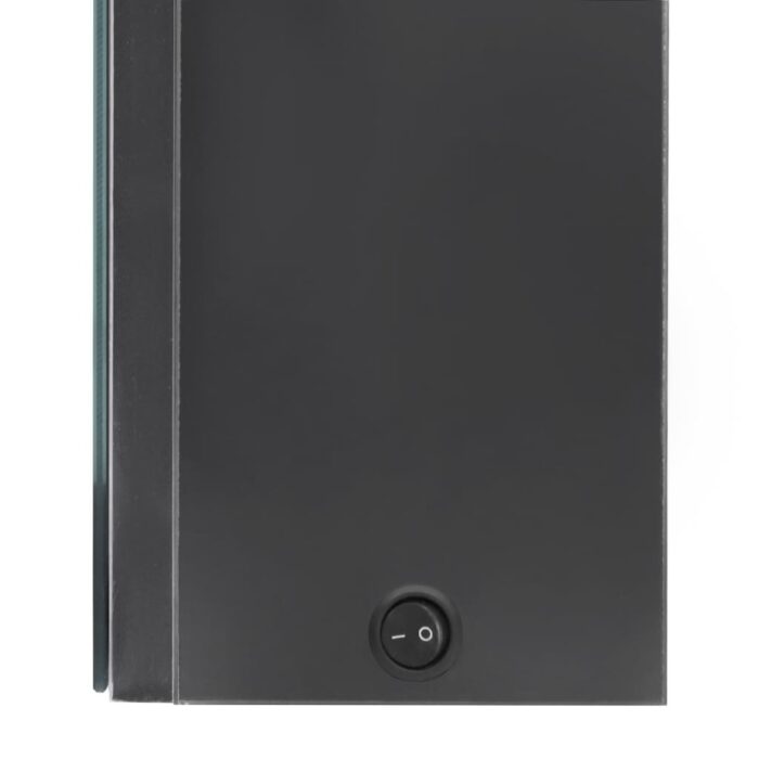 Armoire de salle de bain à miroir LED gris 50x13x70 cm – Image 4