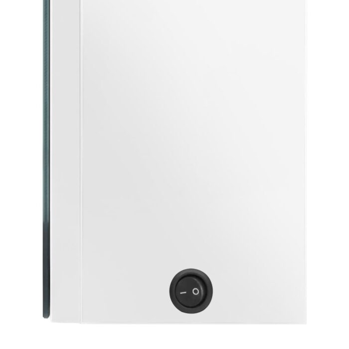 Armoire de salle de bain à miroir LED Blanc brillant 50x13x70cm – Image 4