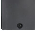 Armoire de salle de bain à miroir LED 89x14x62 cm Gris brillant – Image 4