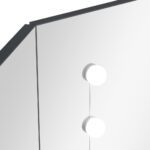 Coiffeuse d'angle avec LED Gris 111x54x141,5 cm – Image 9