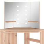 Coiffeuse d'angle avec LED Chêne 111x54x141,5 cm – Image 6