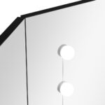 Coiffeuse d'angle avec LED Noir 111x54x141,5 cm – Image 9