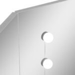 Coiffeuse d'angle avec LED Gris béton 111x54x141,5 cm – Image 9