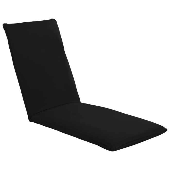 Chaise longue pliable Tissu Oxford Noir – Image 2