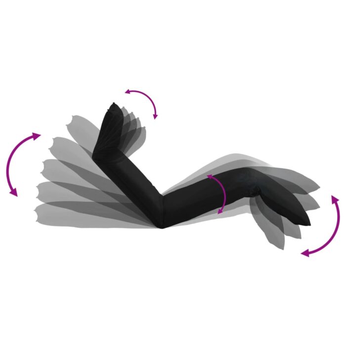 Chaise longue pliable Tissu Oxford Noir – Image 5