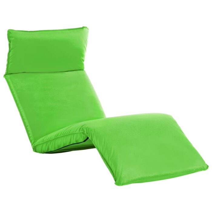 Chaise longue pliable Tissu Oxford Vert – Image 1
