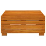 Table et repose-pied de jardin et coussin Bois d'acacia massif – Image 3
