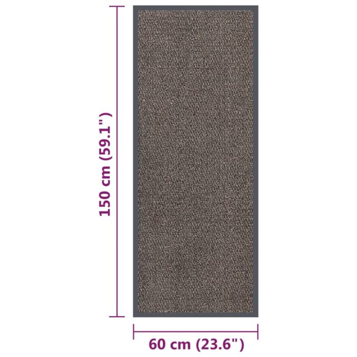Paillasson touffeté 60x150 cm Marron foncé – Image 4