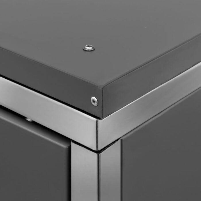 Abri pour poubelle 69x77,5x112,5 cm Inox – Image 2