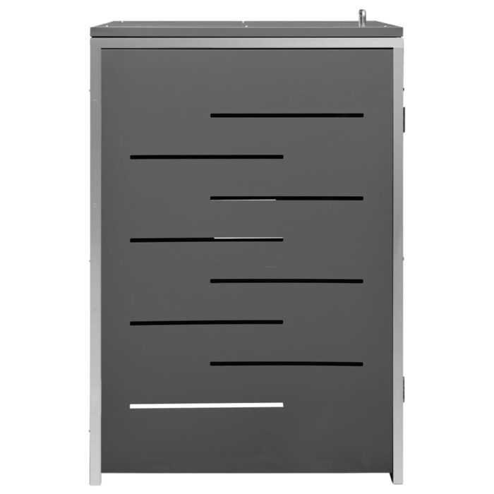 Abri pour poubelle 69x77,5x112,5 cm Inox – Image 6
