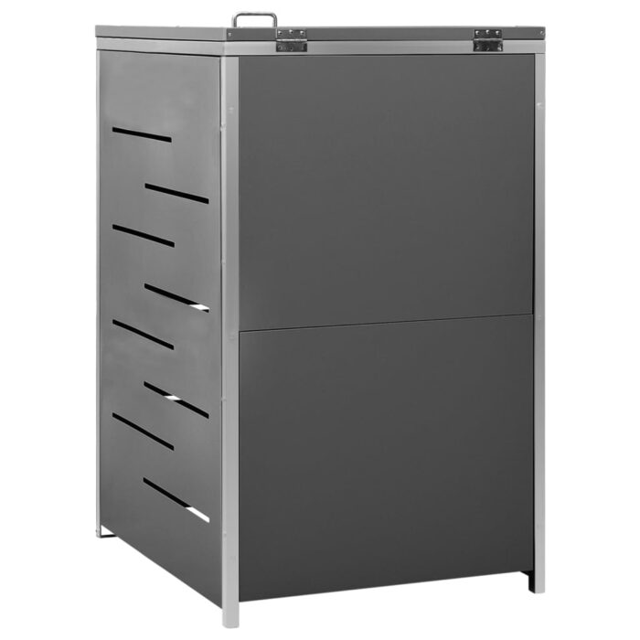 Abri pour poubelle 69x77,5x112,5 cm Inox – Image 7