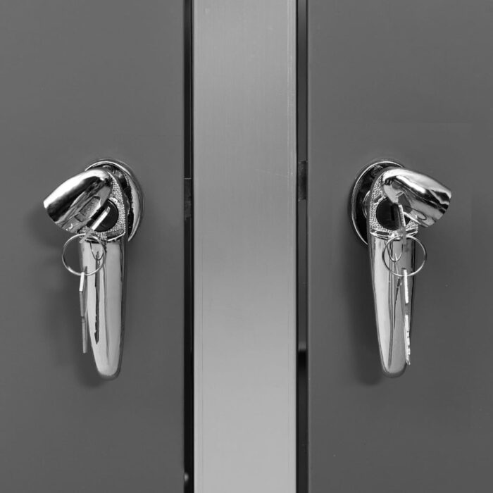 Abri pour deux poubelles 138x77,5x112,5 cm Inox – Image 3