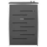 Abri pour deux poubelles 138x77,5x112,5 cm Inox – Image 6