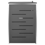 Abri pour trois poubelles 207x77,5x112,5 cm Inox – Image 7