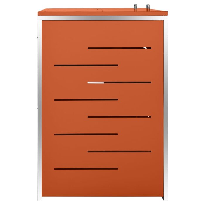 Abri pour deux poubelles 138x77,5x112,5 cm Inox – Image 6