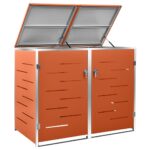 Abri pour deux poubelles 138x77,5x112,5 cm Inox – Image 7