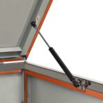 Abri pour deux poubelles 138x77,5x112,5 cm Inox – Image 9