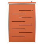 Abri pour trois poubelles 207x77,5x112,5 cm Inox – Image 7
