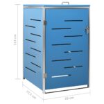Abri pour poubelle 69x77,5x112,5 cm Inox – Image 10