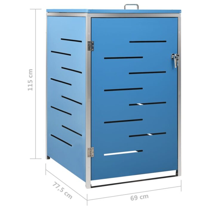 Abri pour poubelle 69x77,5x112,5 cm Inox – Image 10
