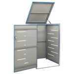 Abri pour poubelle 69x77,5x112,5 cm Inox – Image 3