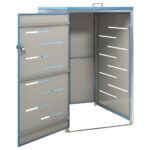 Abri pour poubelle 69x77,5x112,5 cm Inox – Image 4