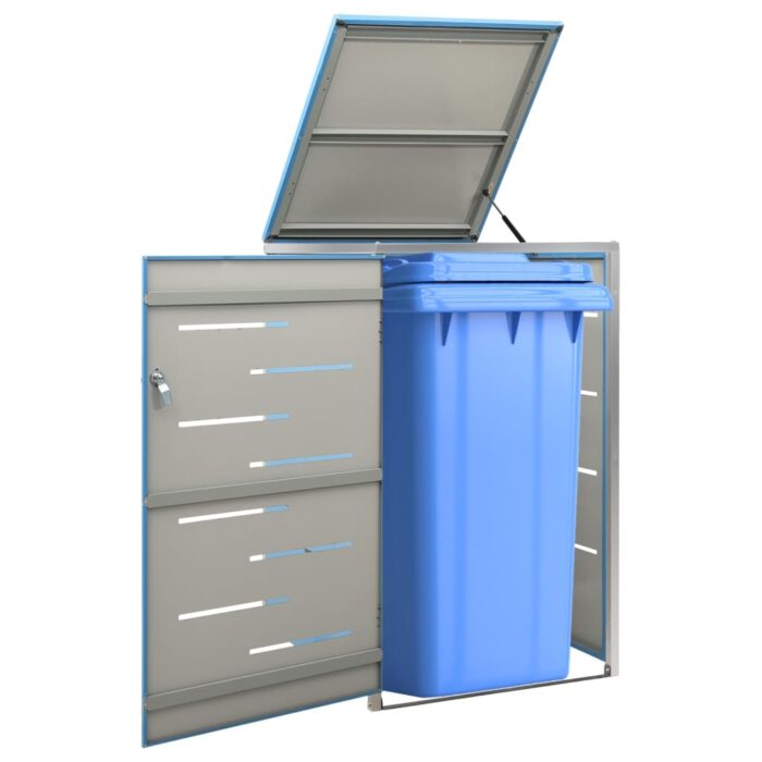 Abri pour poubelle 69x77,5x112,5 cm Inox – Image 1