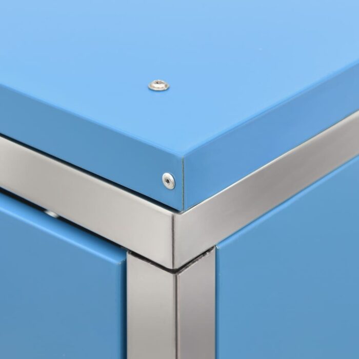 Abri pour deux poubelles 138x77,5x112,5 cm Inox – Image 3