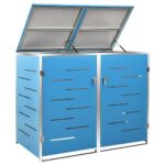 Abri pour deux poubelles 138x77,5x112,5 cm Inox – Image 4