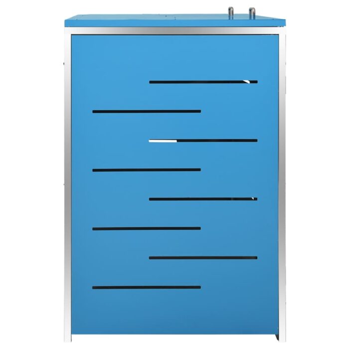 Abri pour deux poubelles 138x77,5x112,5 cm Inox – Image 7