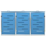 Abri pour trois poubelles 207x77,5x112,5 cm Inox – Image 6