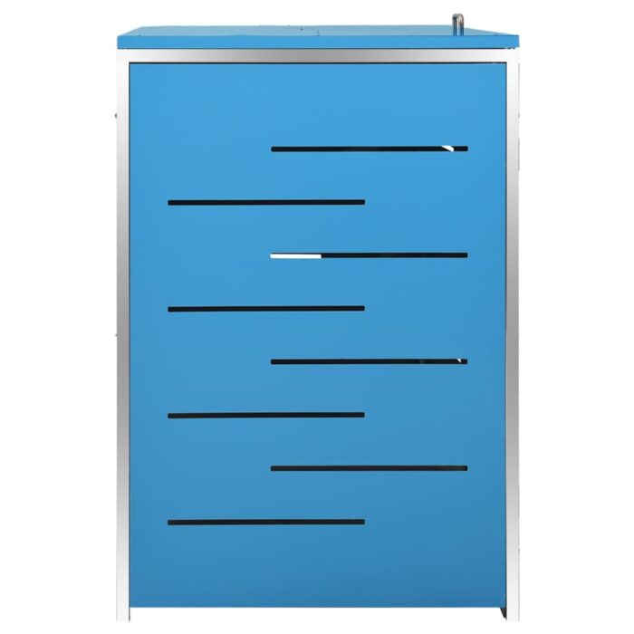 Abri pour quatre poubelles 276,5x77,5x112,5 cm Inox – Image 7