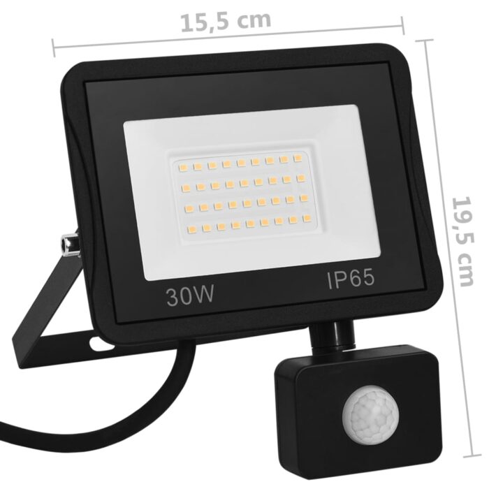 Projecteur à LED avec capteur 30 W Blanc froid – Image 10