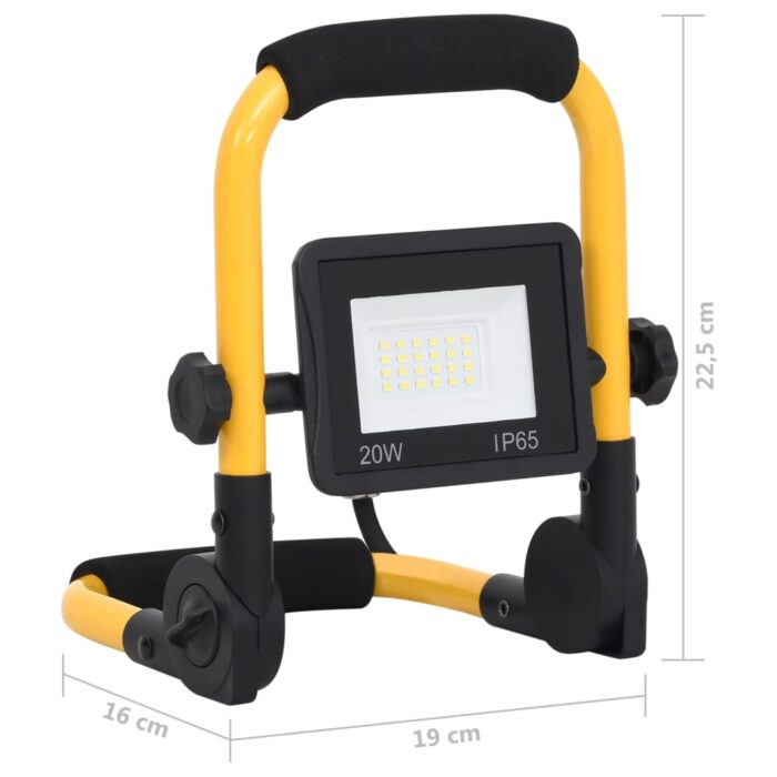 Projecteur à LED avec poignée 20 W Blanc chaud – Image 11