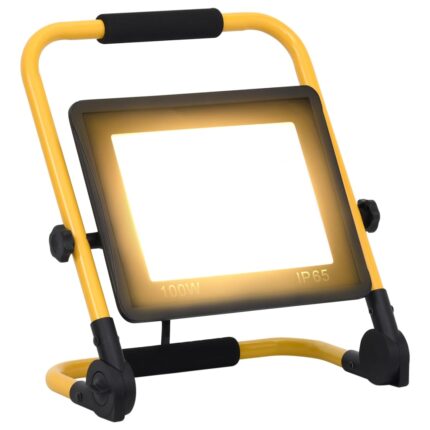 Projecteur à LED avec poignée 100 W Blanc chaud