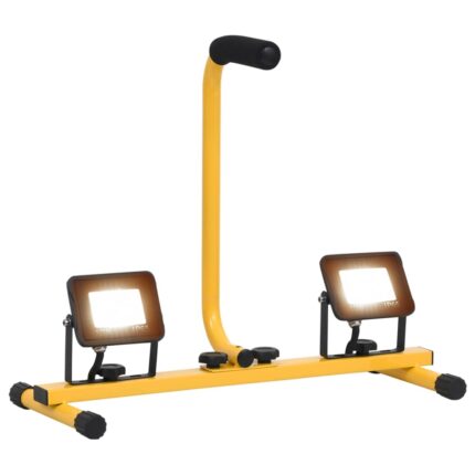 Projecteur à LED avec poignée 2x10 W Blanc chaud