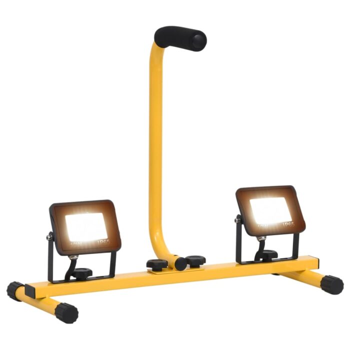 Projecteur à LED avec poignée 2x10 W Blanc chaud – Image 1